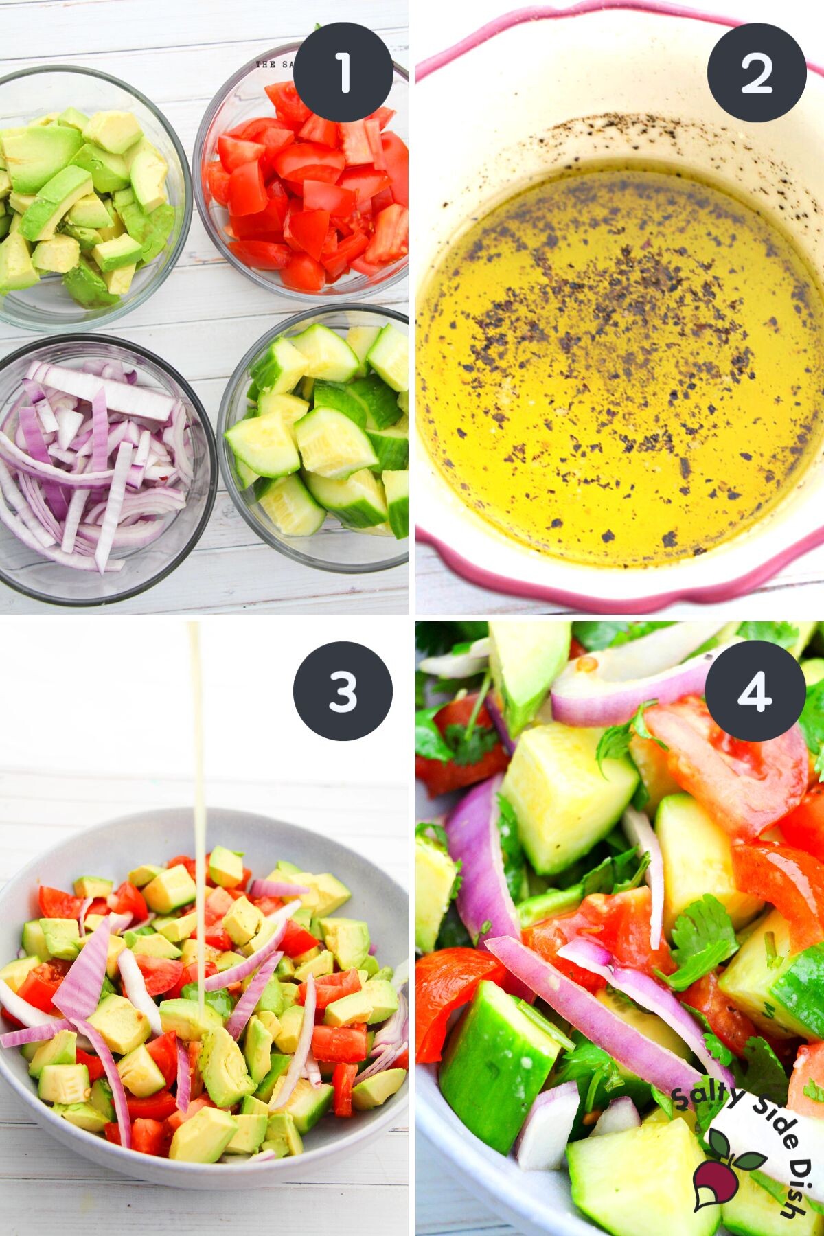 Avocado Cucumber Tomato Salad.