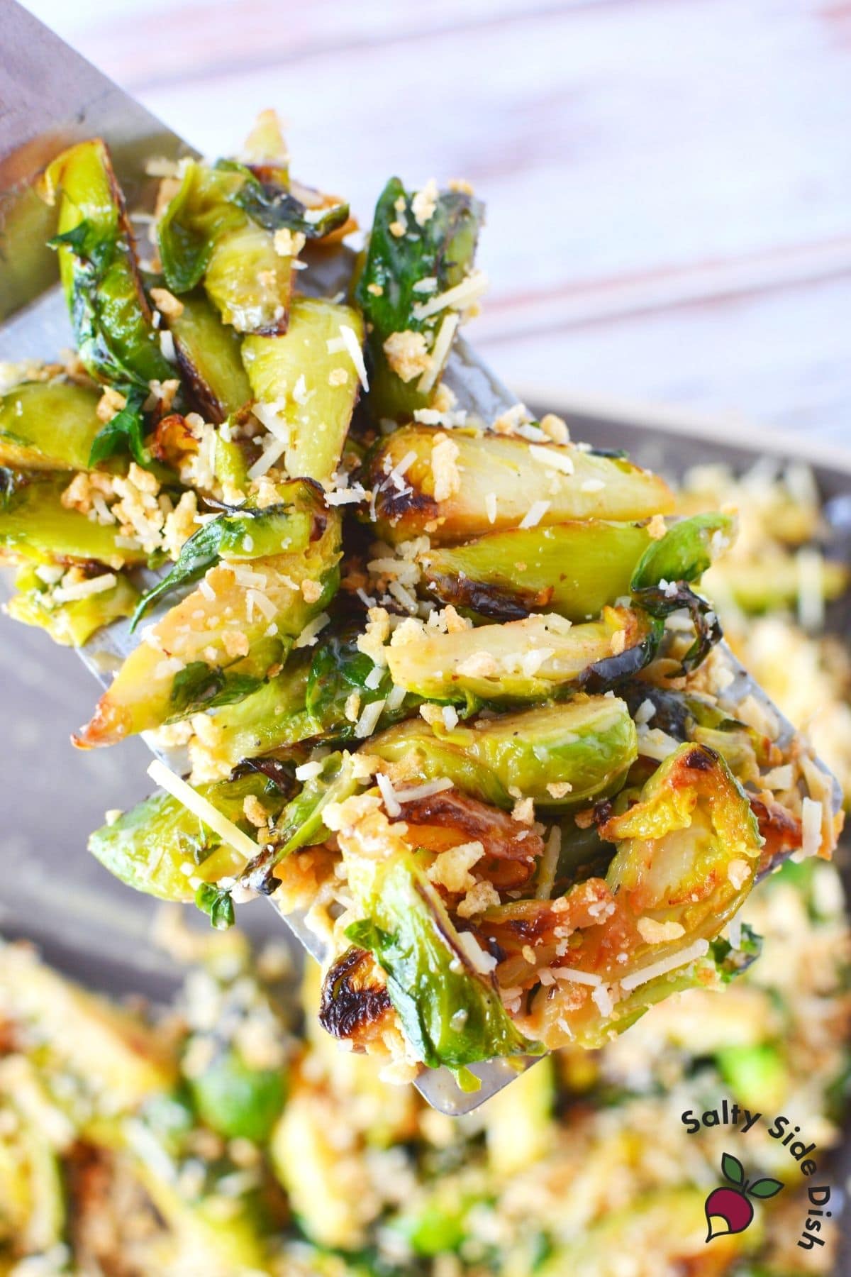 spatula with brussels sprouts