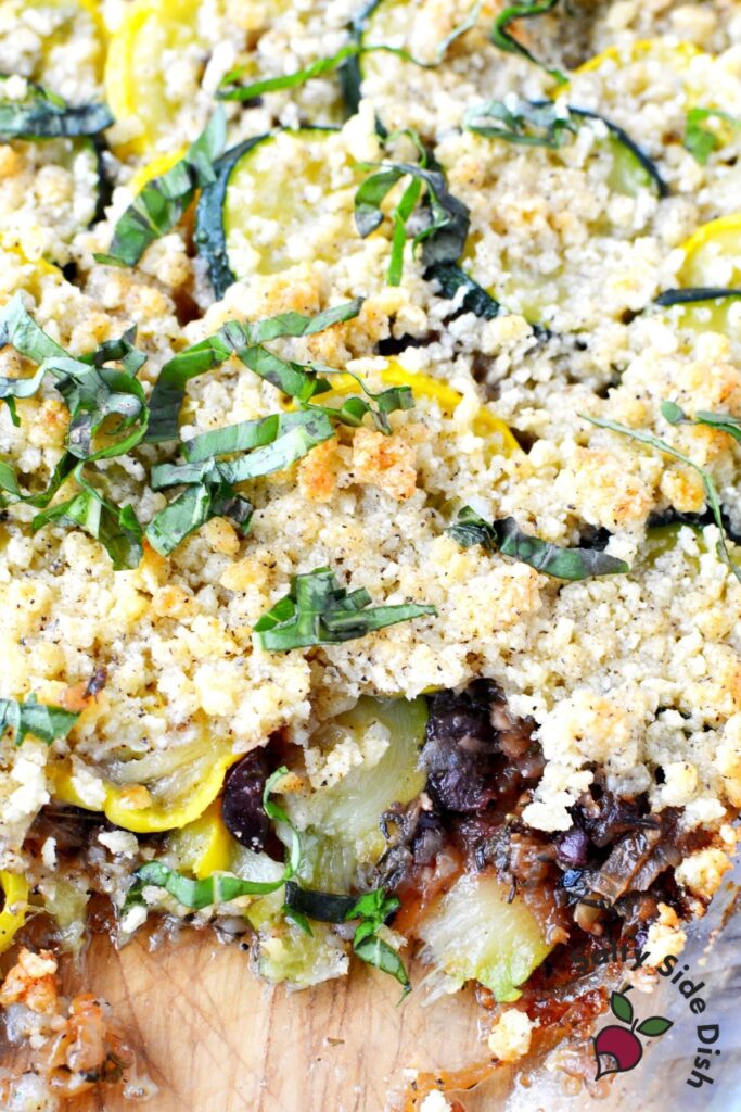 Summer Squash Casserole with Panko Crumb Topping Salty Side Dish