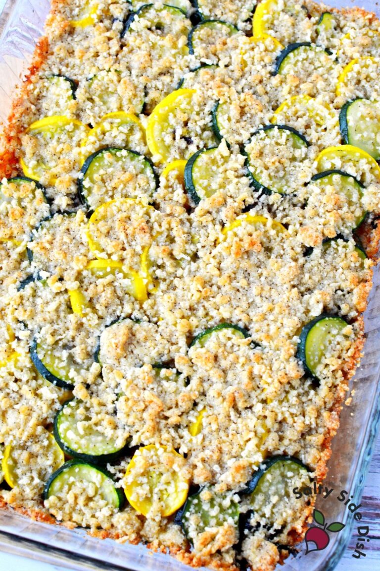 Summer Squash Casserole with Panko Crumb Topping Salty Side Dish