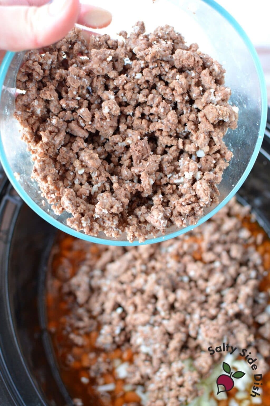 Slow Cooked Spicy Baked Beans & Ground Beef Salty Side Dish