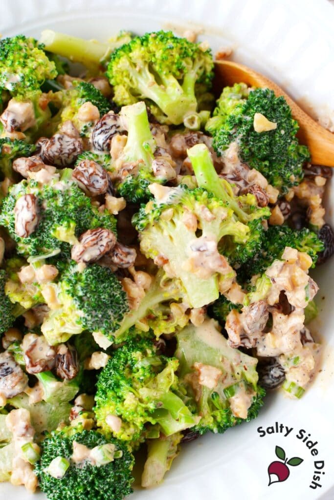 Easy Raisin Broccoli Salad with Walnuts Easy Side Dish