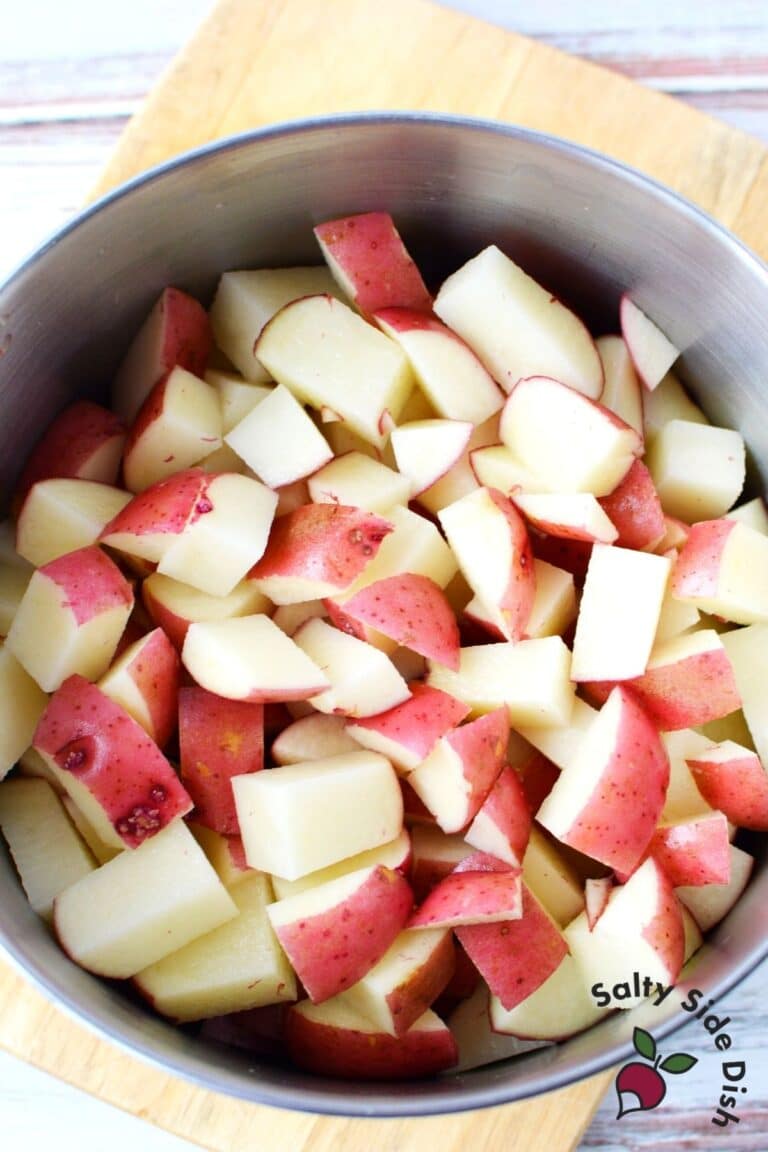 No Mayo Potato Salad with Red Potatoes & Herbs Salty Side Dish