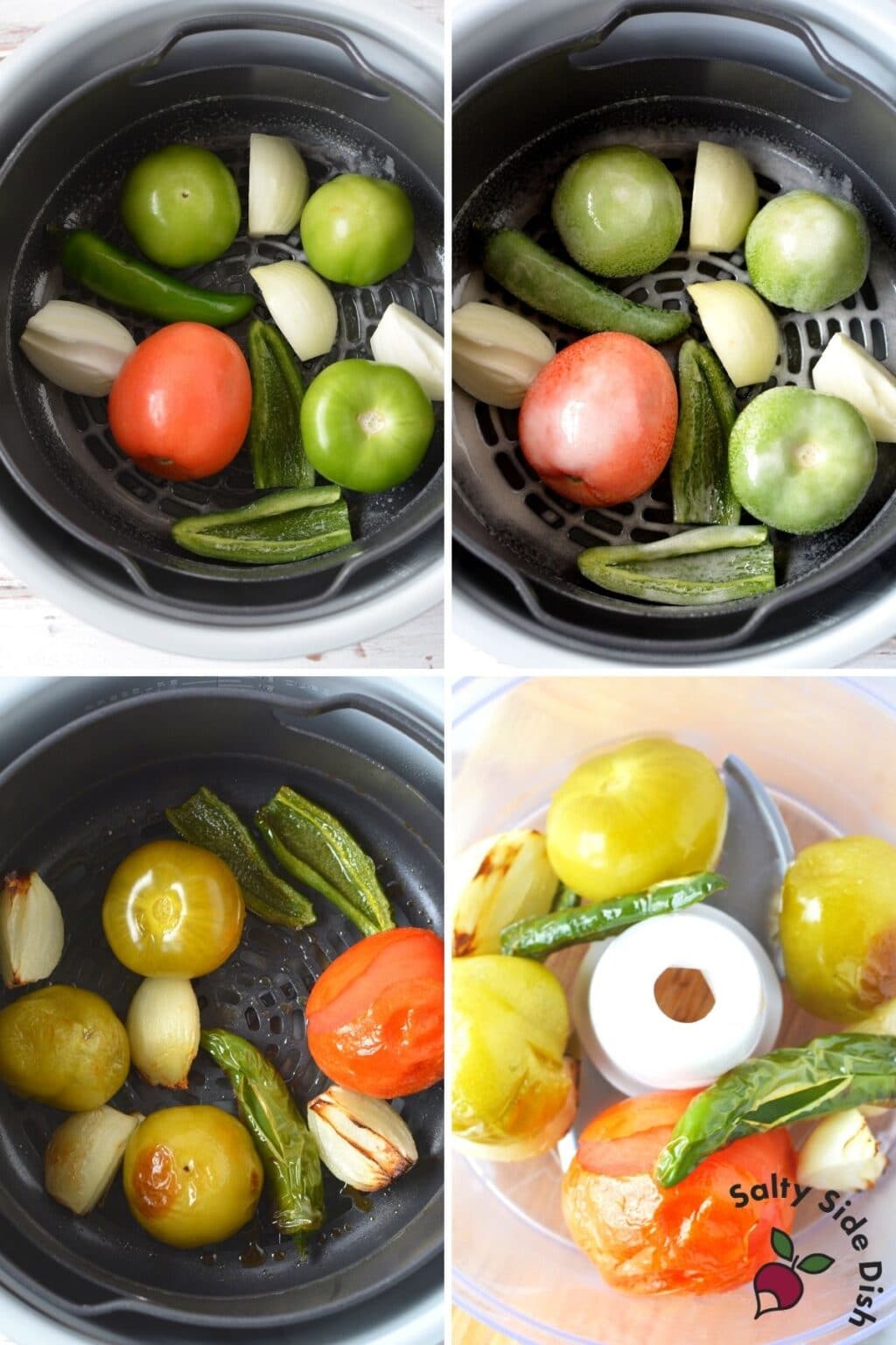 Easy Roasted Tomatillo Salsa with Air Fryer in Under 10 Minutes!