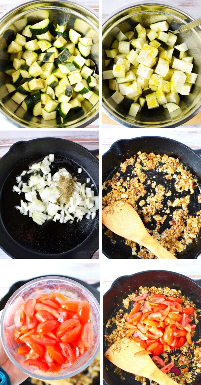 Roasted Eggplant & Zucchini {No Breadcrumbs} Salty Side Dish