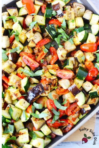 Roasted Eggplant & Zucchini No Breadcrumbs | Salty Side Dish Recipes