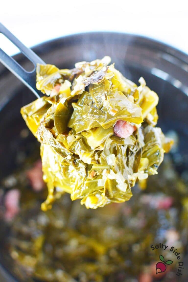 Slow Cooked Southern Collard Greens {with Ham Hock} Salty Side Dish