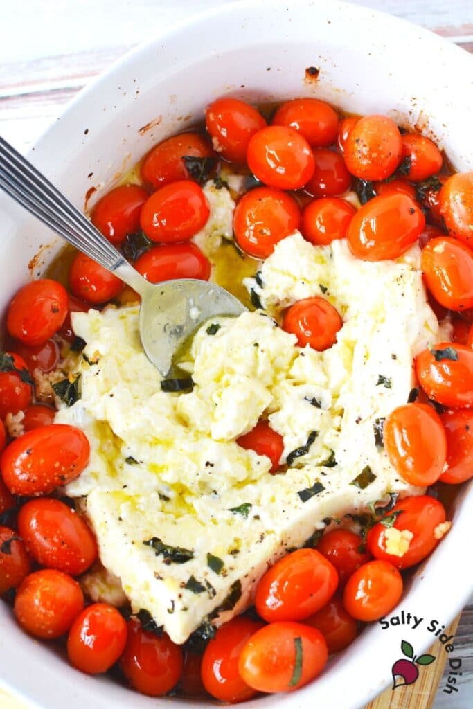 Feta Cheese Dip {Warm Oven Baked Dip} Salty Side Dish