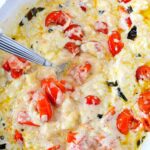 mixing up cheese feta dip