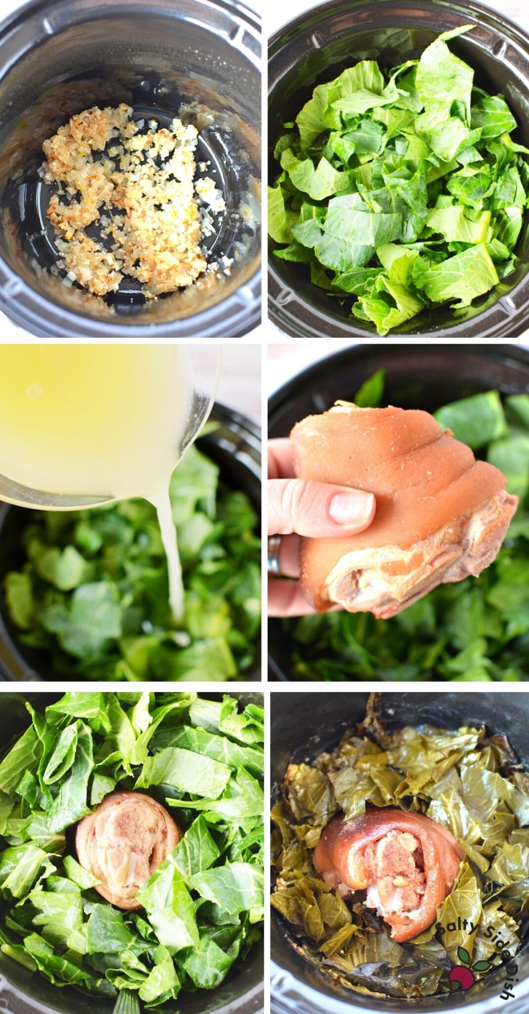 Slow Cooked Southern Collard Greens {with Ham Hock} Salty Side Dish