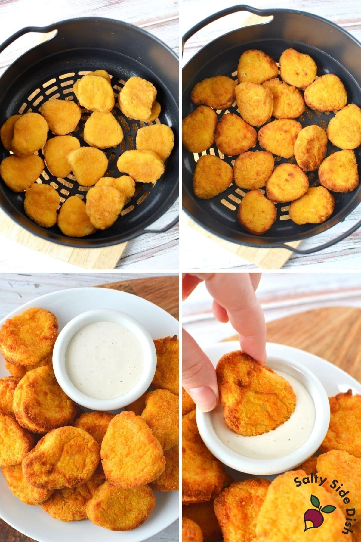 Air Fryer Frozen Chicken Nuggets Dino! Salty Side Dish