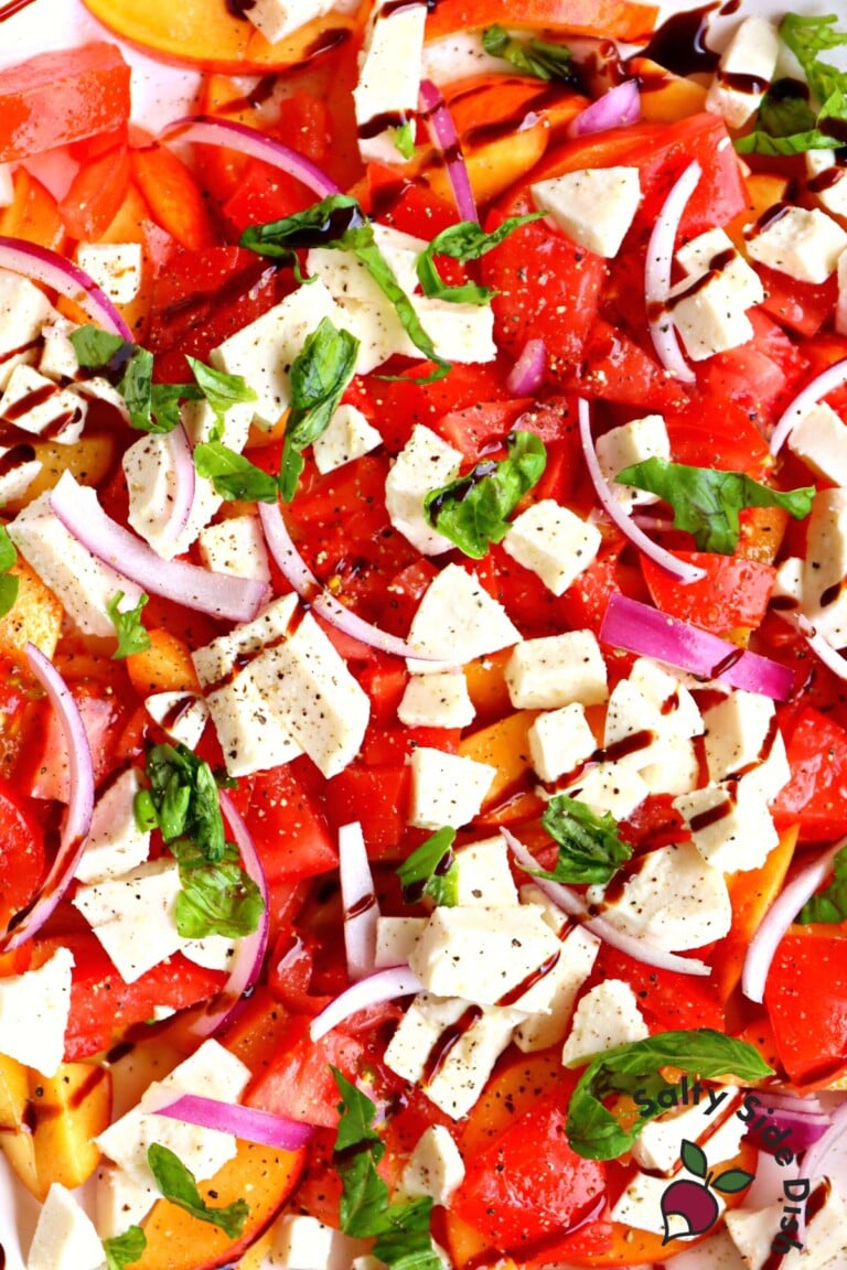 perfect peach salad recipe.