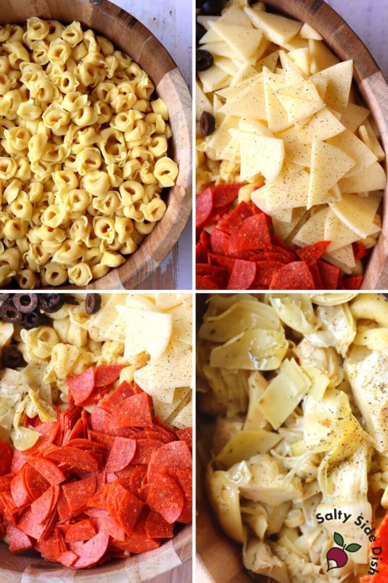 Creamy Tortellini Pasta Salad with Olive Garden Dressing Salty Side Dish