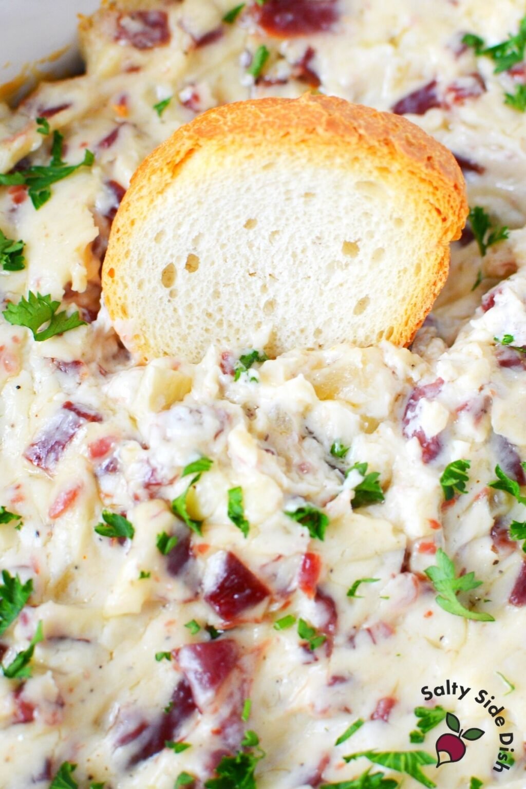 Hot Beef Chip Dip with Dried Chipped Buddig Salty Side Dish