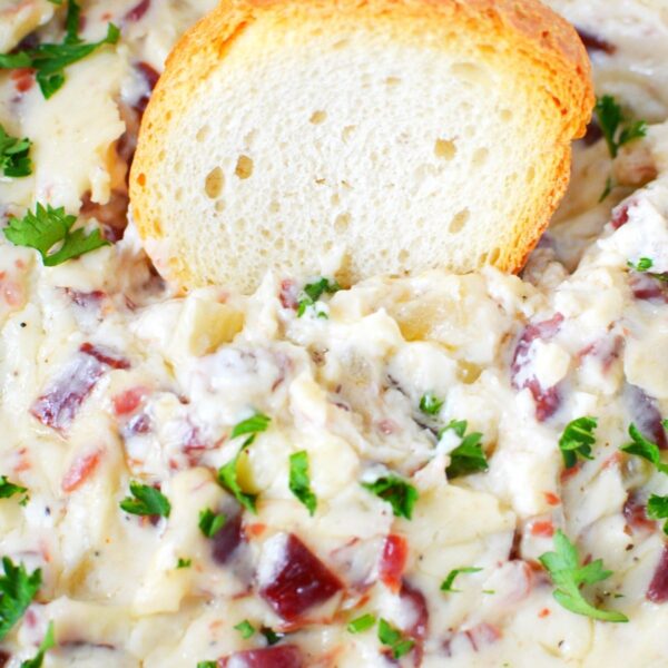 Hot Beef Chip Dip with Dried Chipped Buddig Salty Side Dish