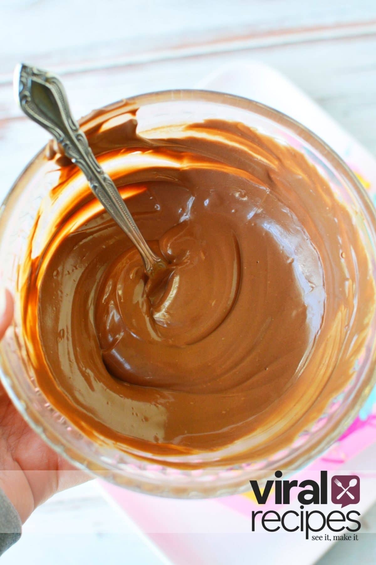 melting chocolate in bowl