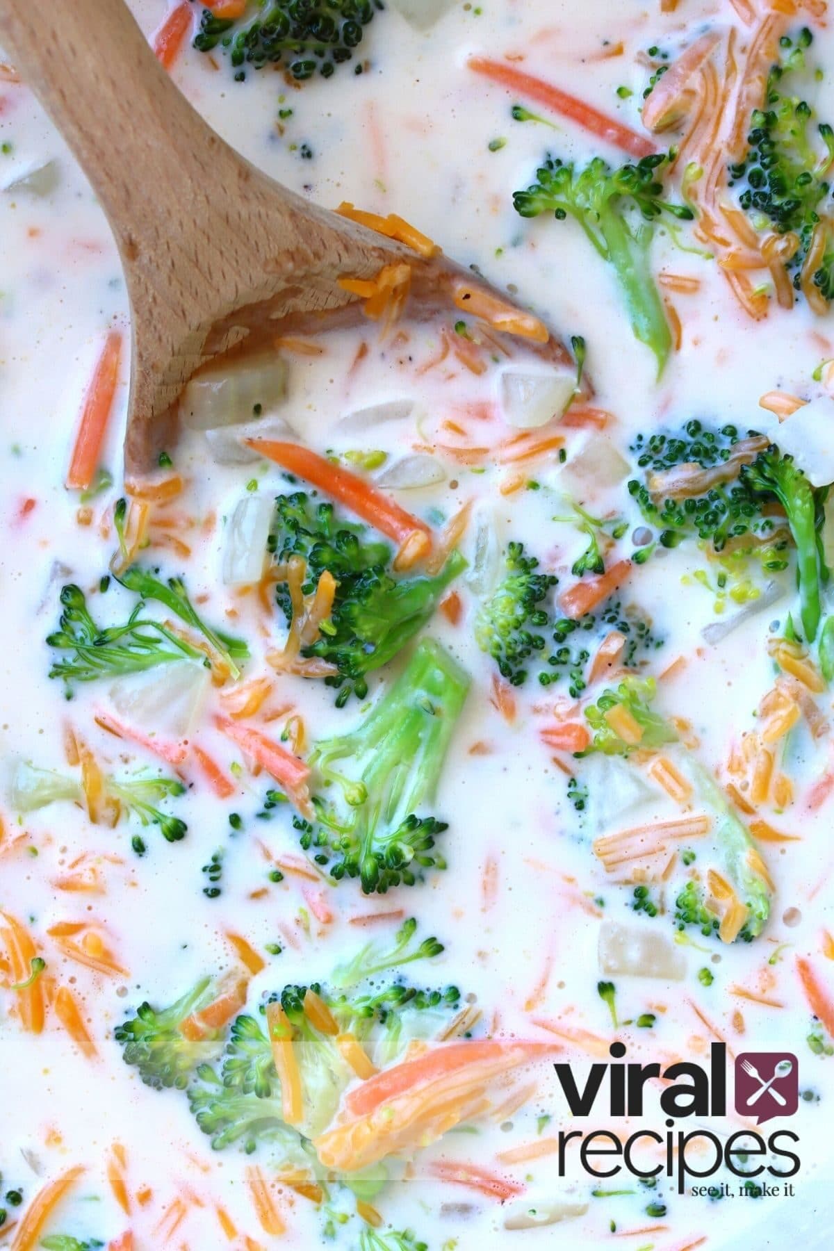 half and half and cheese in broccoli soup