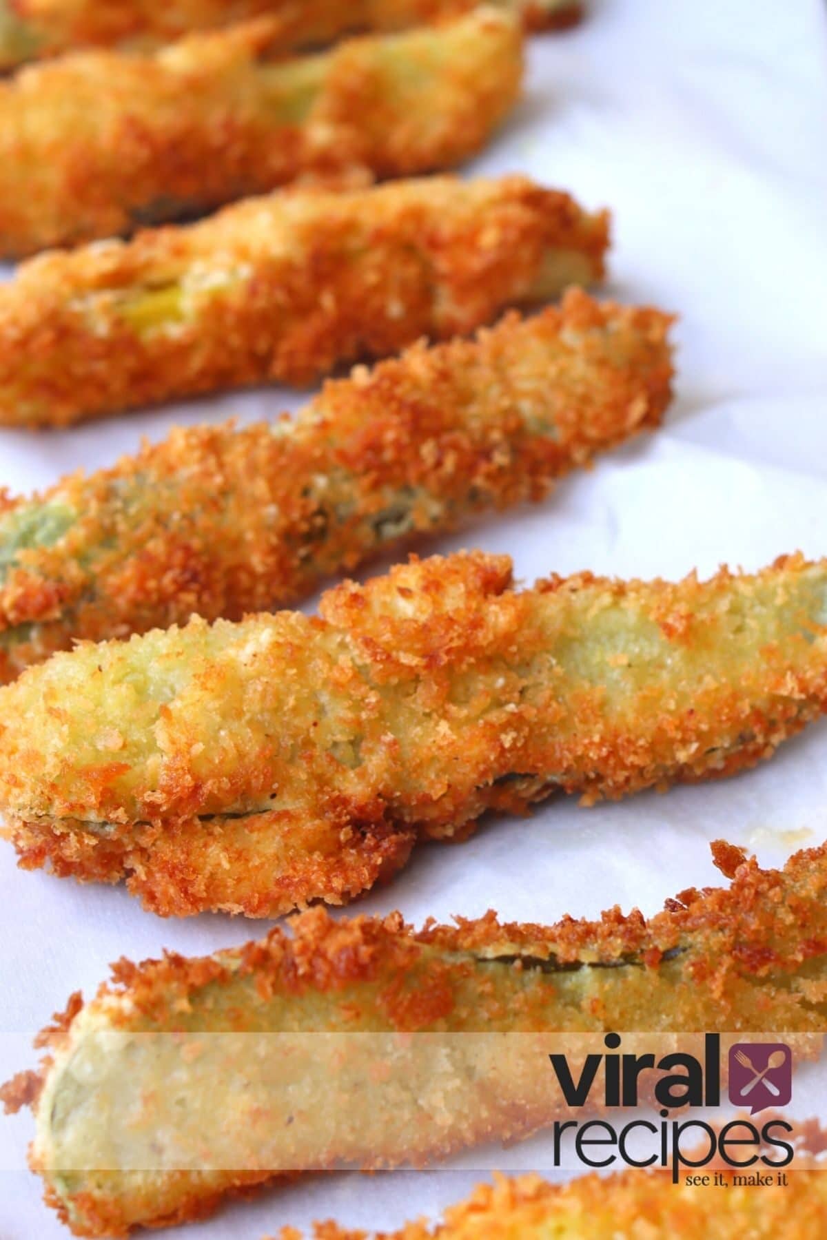 fried pickles in a row