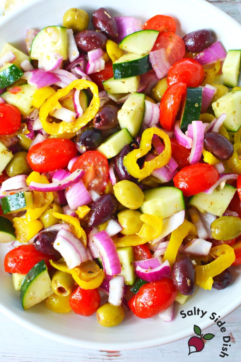 BEST GREEK SALAD WITH DRESSING RECIPE.