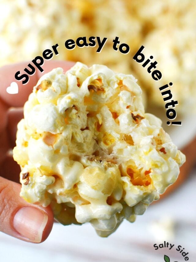 Soft & Chewy Fall Popcorn Balls Salty Side Dish