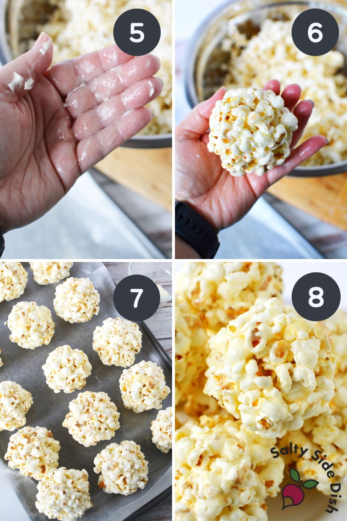 Popcorn Balls with Marshmallows Salty Side Dish