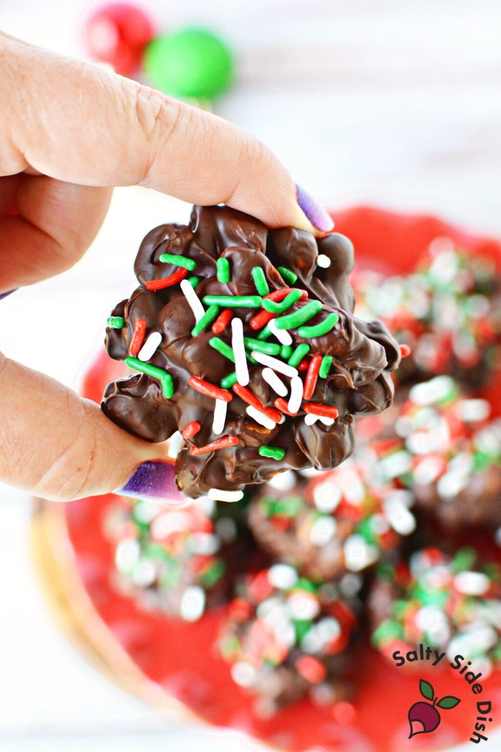 Crockpot Chocolate Peanut Clusters (FOOL PROOF) Salty Side Dish