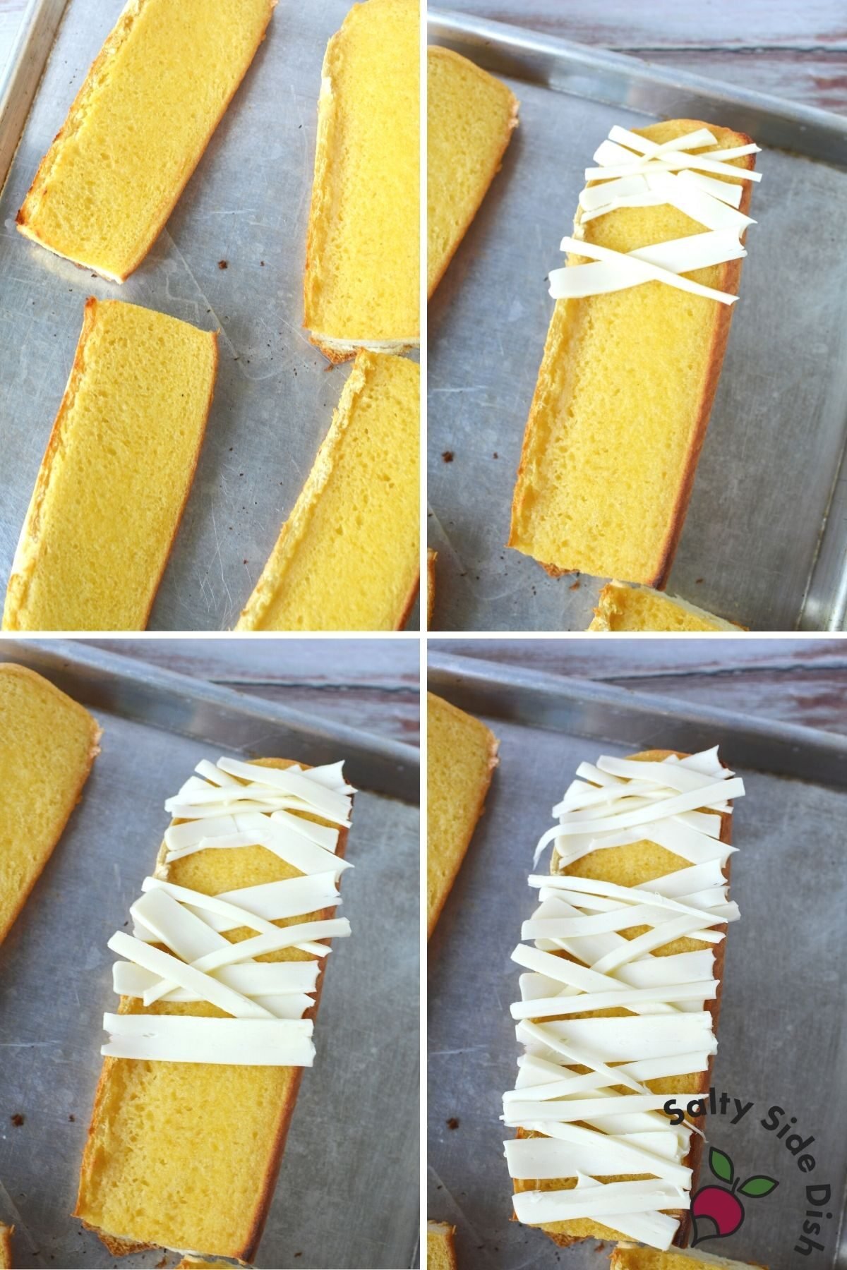 how to mummy wrap bread step by step.