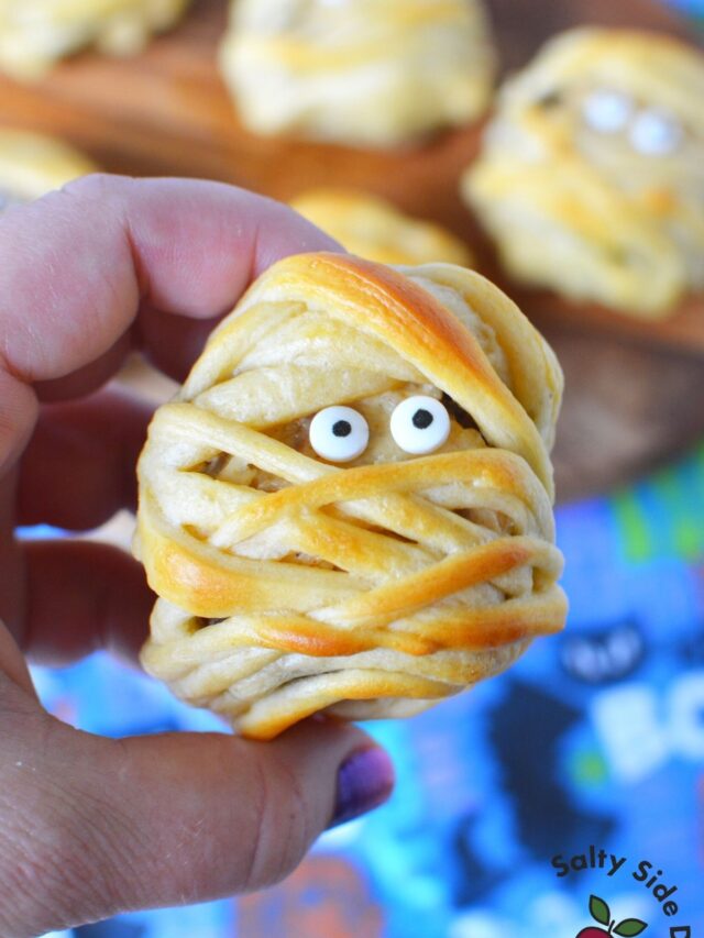 Cream Cheese Stuffed Mummy Mushrooms – Spooky Treat!