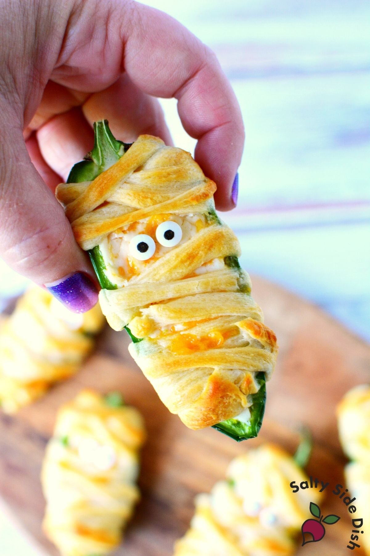 Mummy Jalapeno Poppers Perfect for Halloween | Salty Side Dish