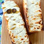 string cheese mummy garlic bread.