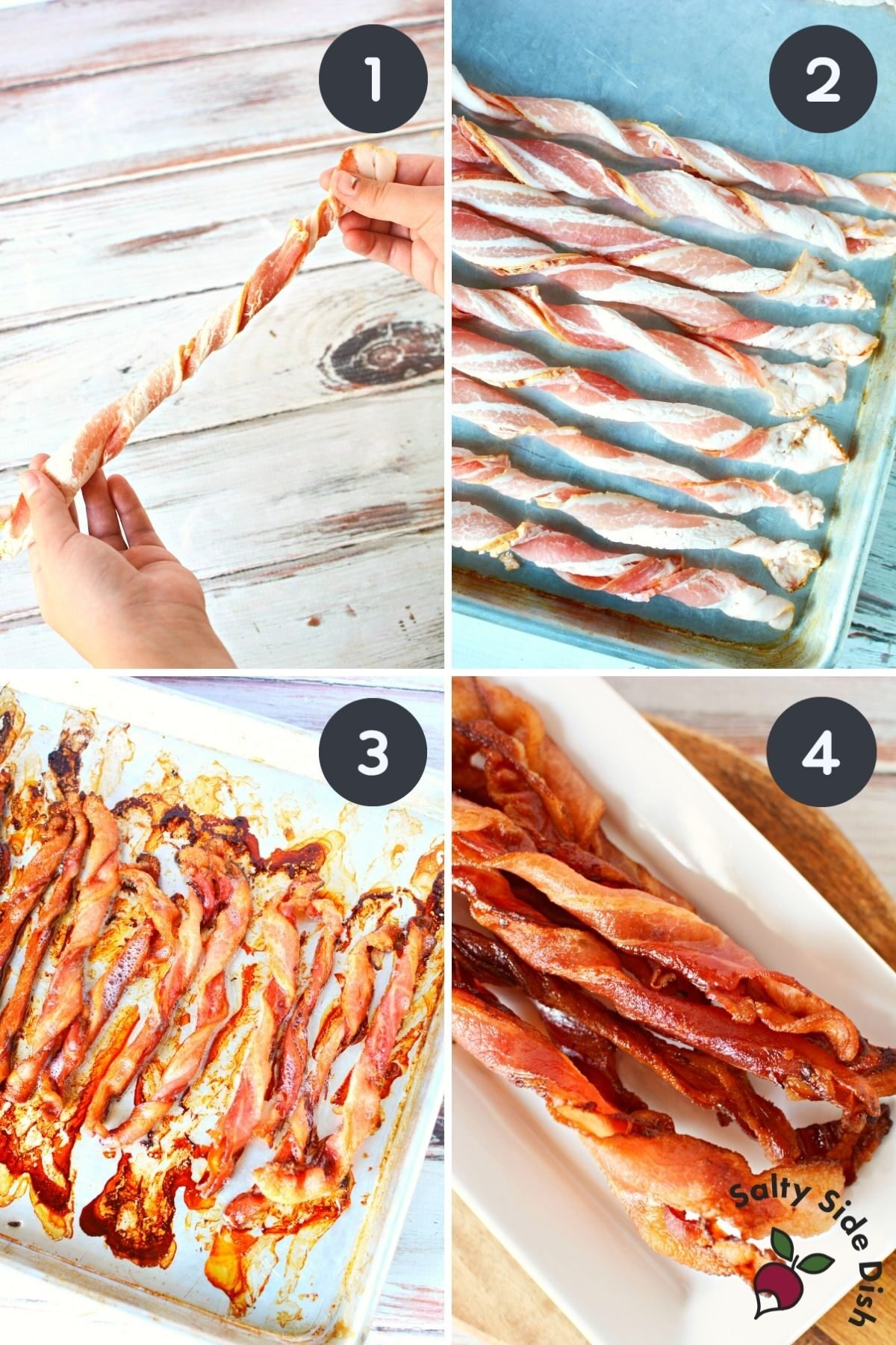 how to twist bacon. 