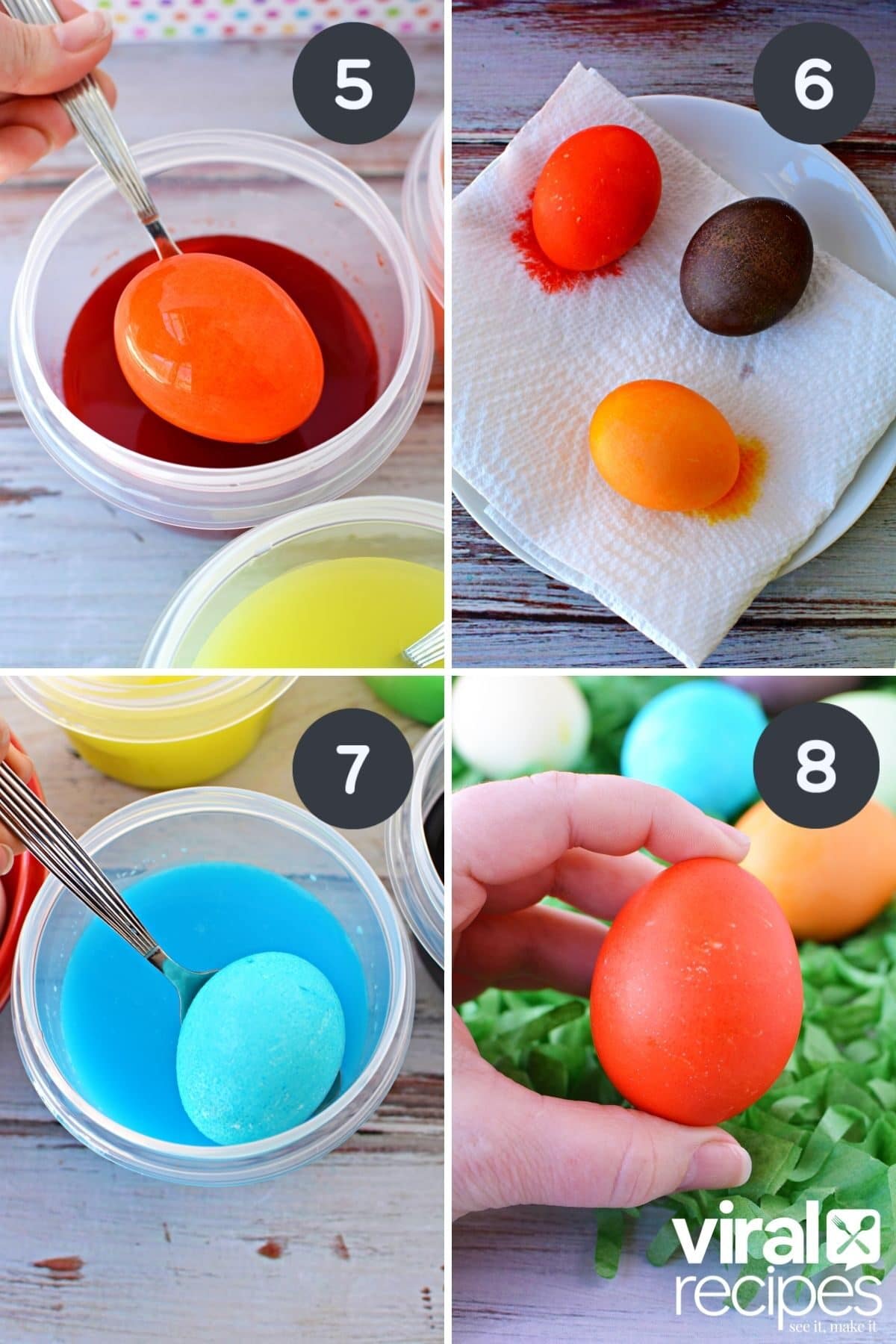 kool-aid easter eggs for bright colored eggs.
