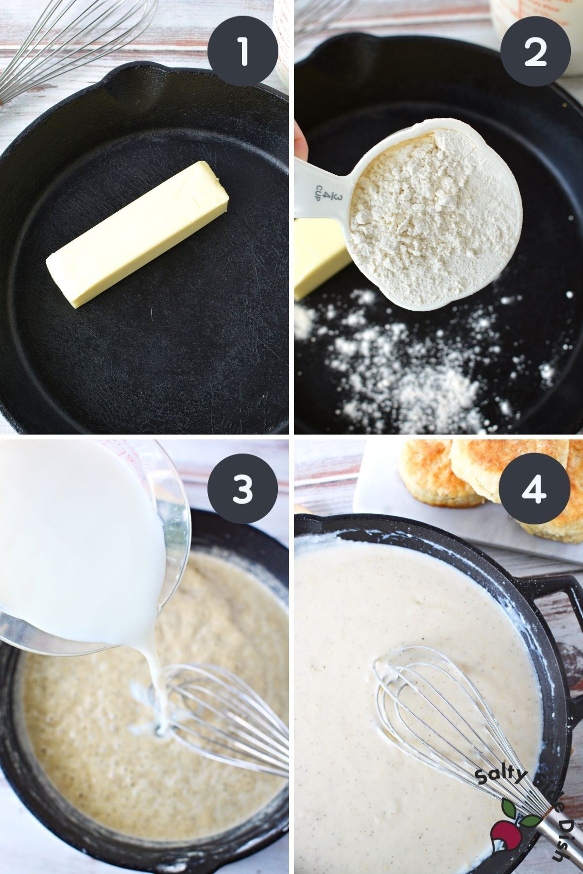 White Biscuit Gravy (without sausage) Salty Side Dish