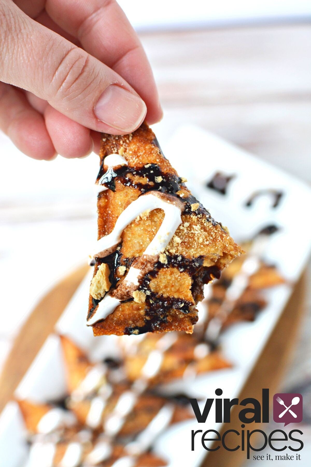 wontons with chocolate inside.