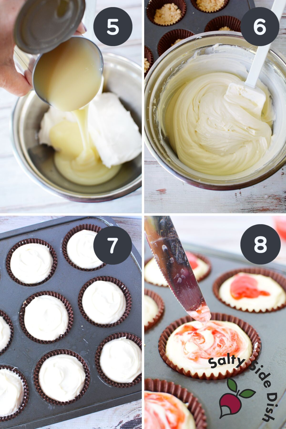 how to make mini cheesecakes with Oreo crust.