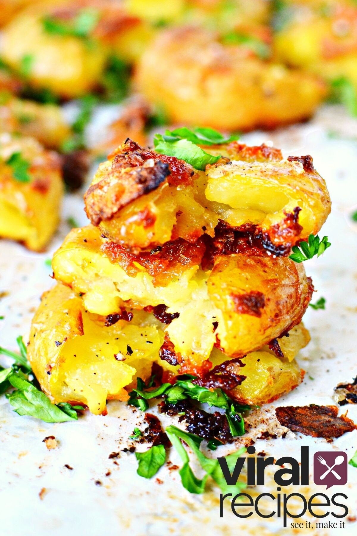 Crispy Smashed Potatoes - Bites of Beri