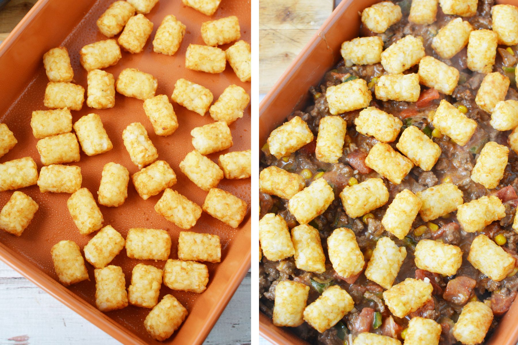 BBQ Tater Tot Casserole Cowboy Casserole is VIRAL y #39 all