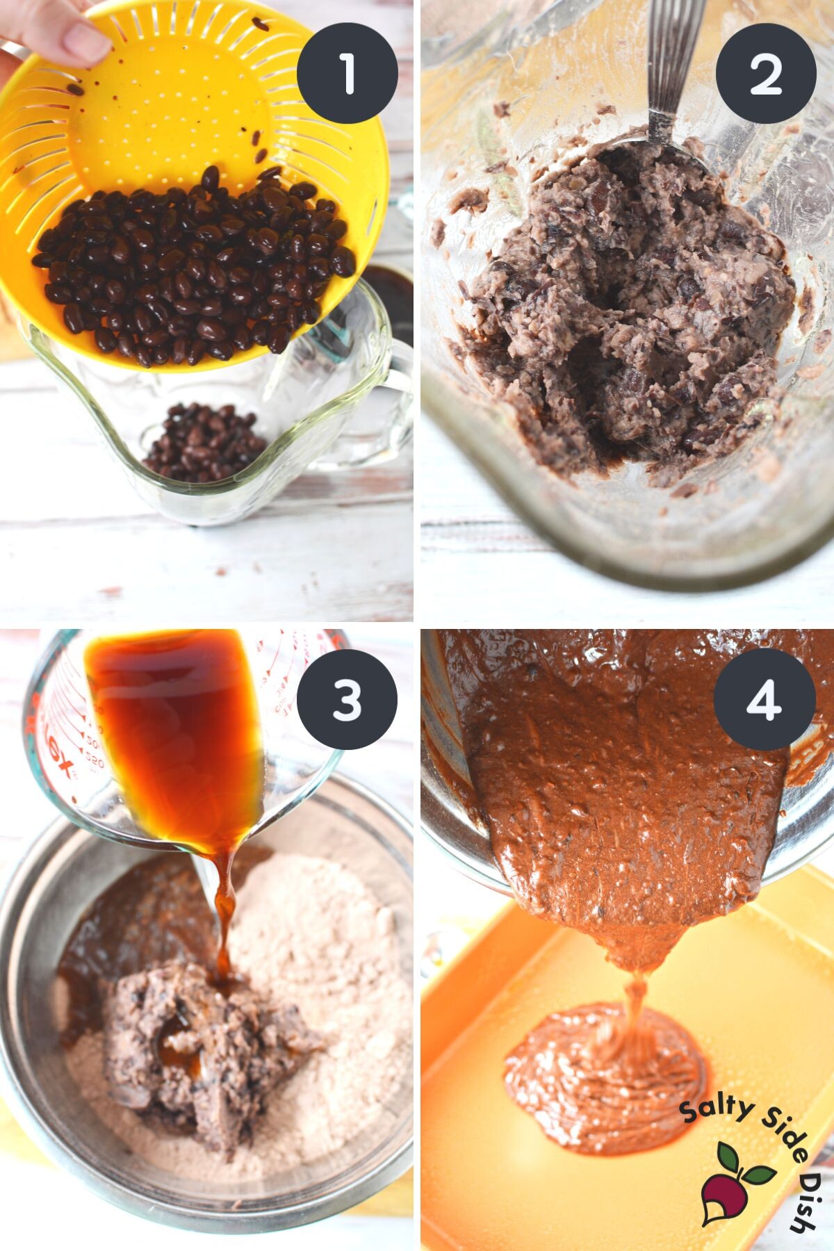adding black beans to brownies in place of eggs and oil.
