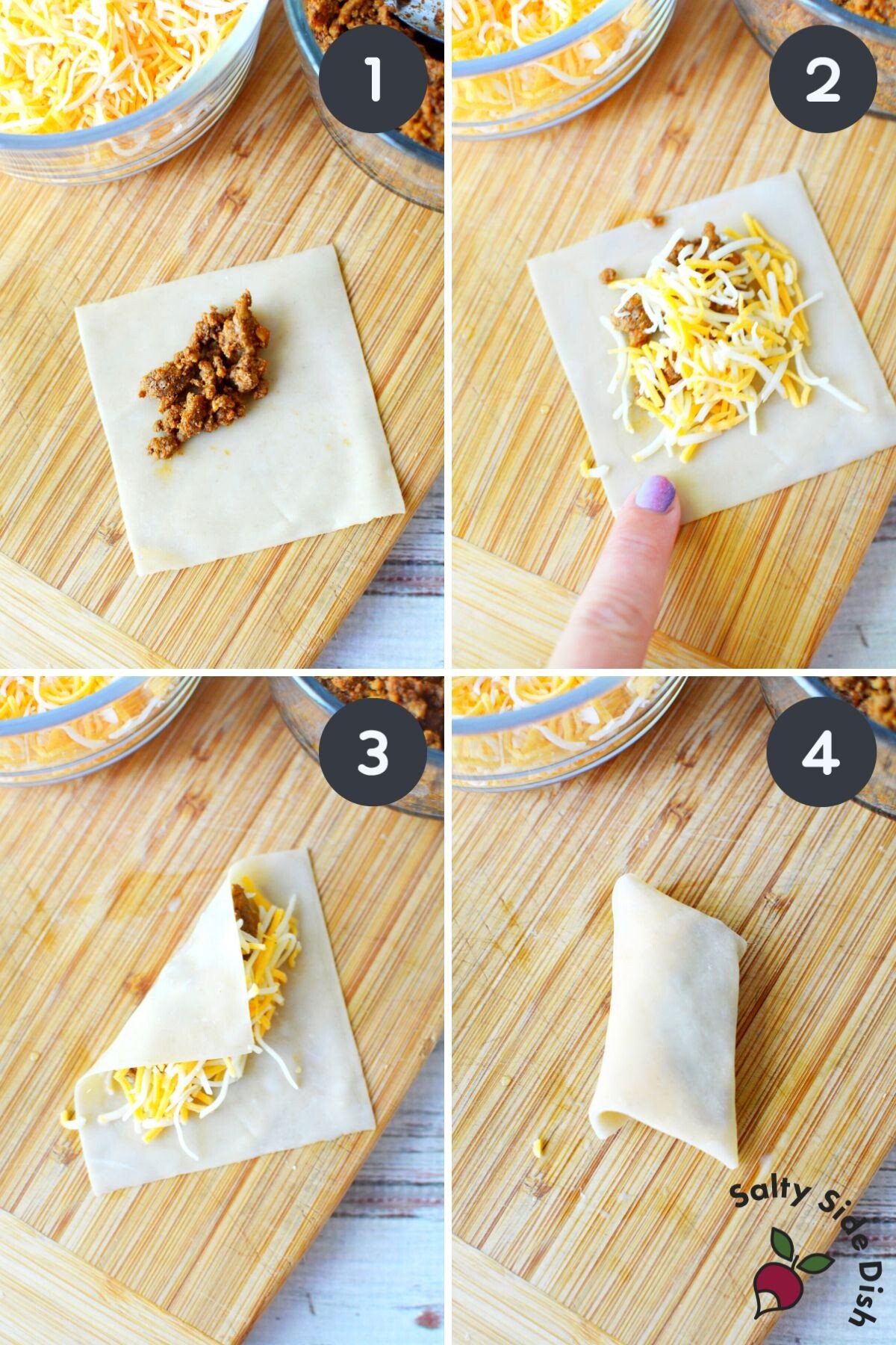 folding air fryer wontons.