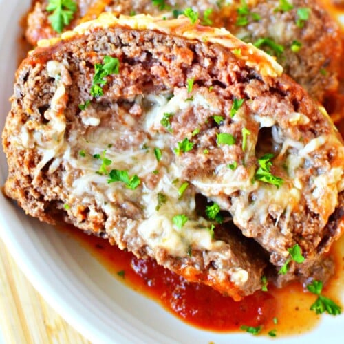 easy best meatloaf with stuffed cheese.