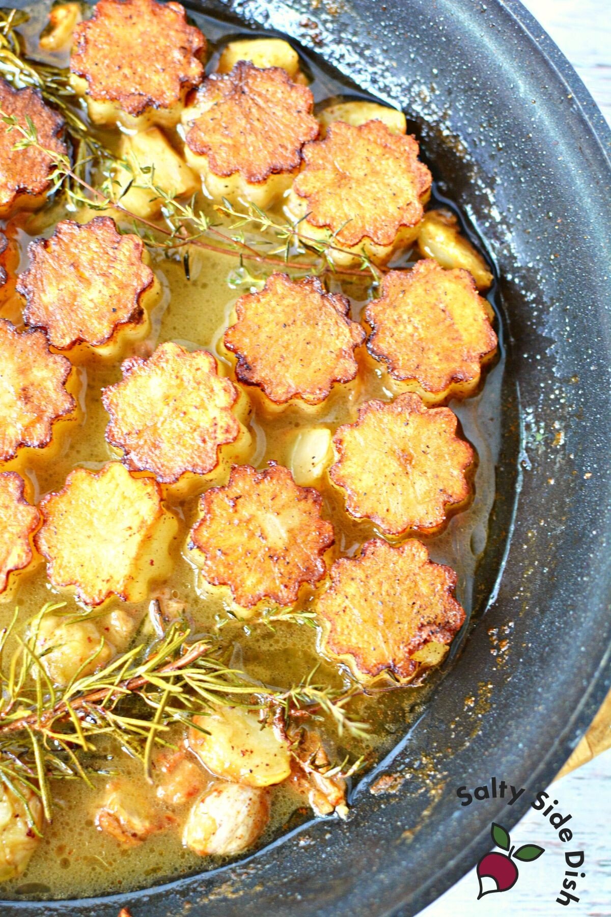 flower fondant potatoes.