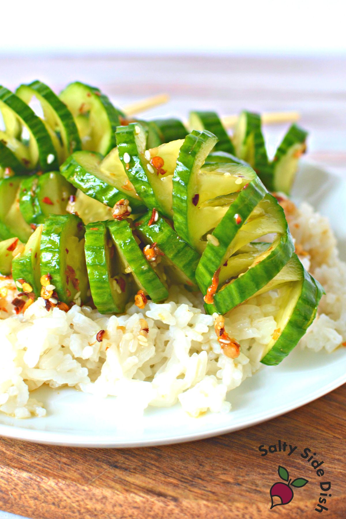 Spiral Cucumber Salad (Accordion!) TikTok Viral