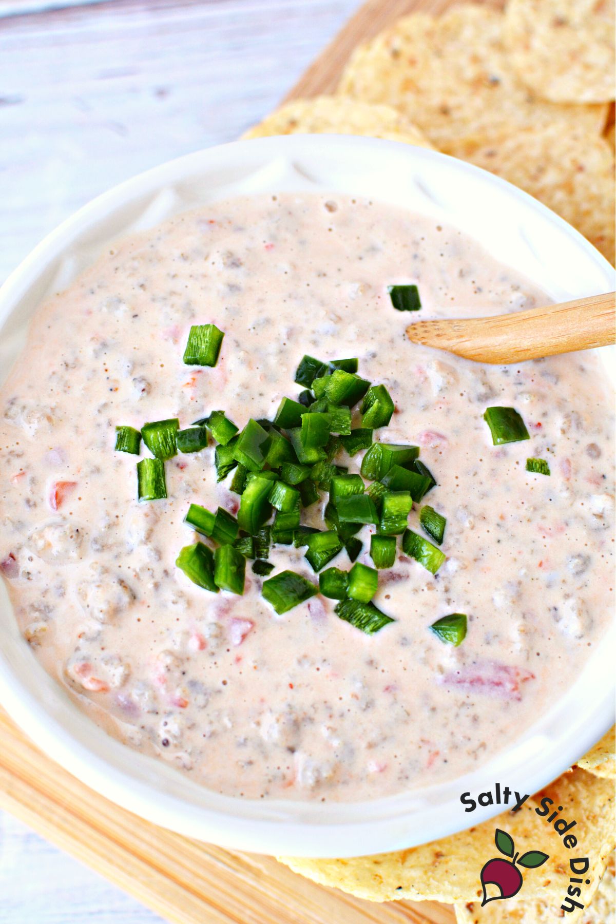 Chorizo Queso Dip in Slow Cooker Salty Side Dish