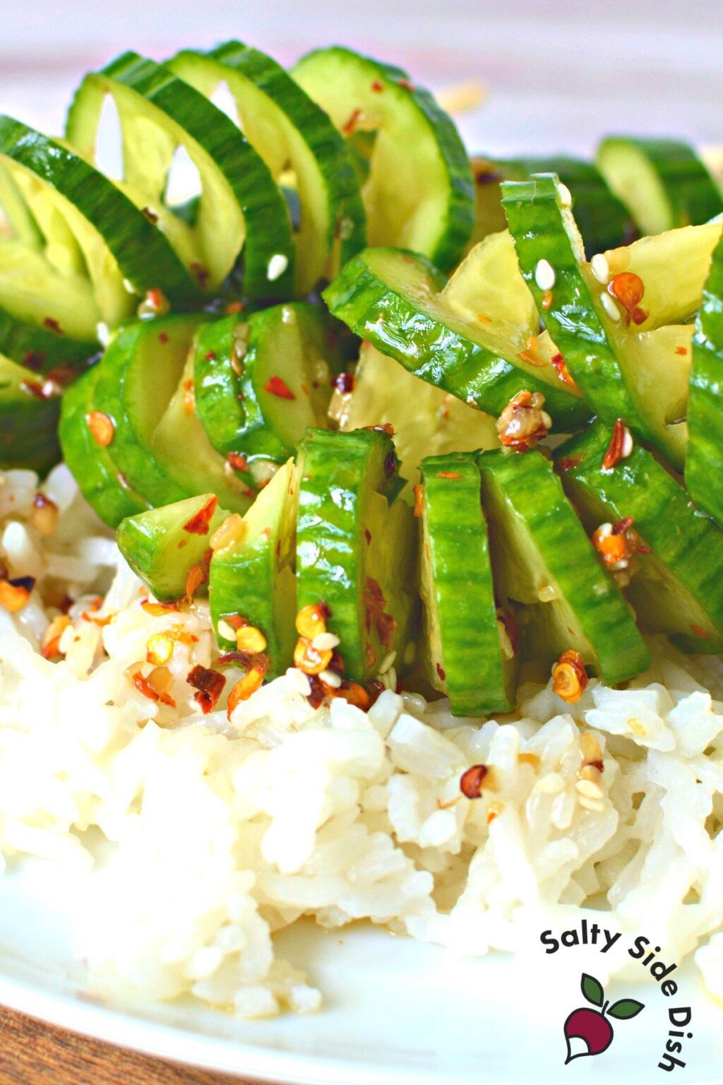 Spiral Cucumber Salad (Accordion!) TikTok Viral