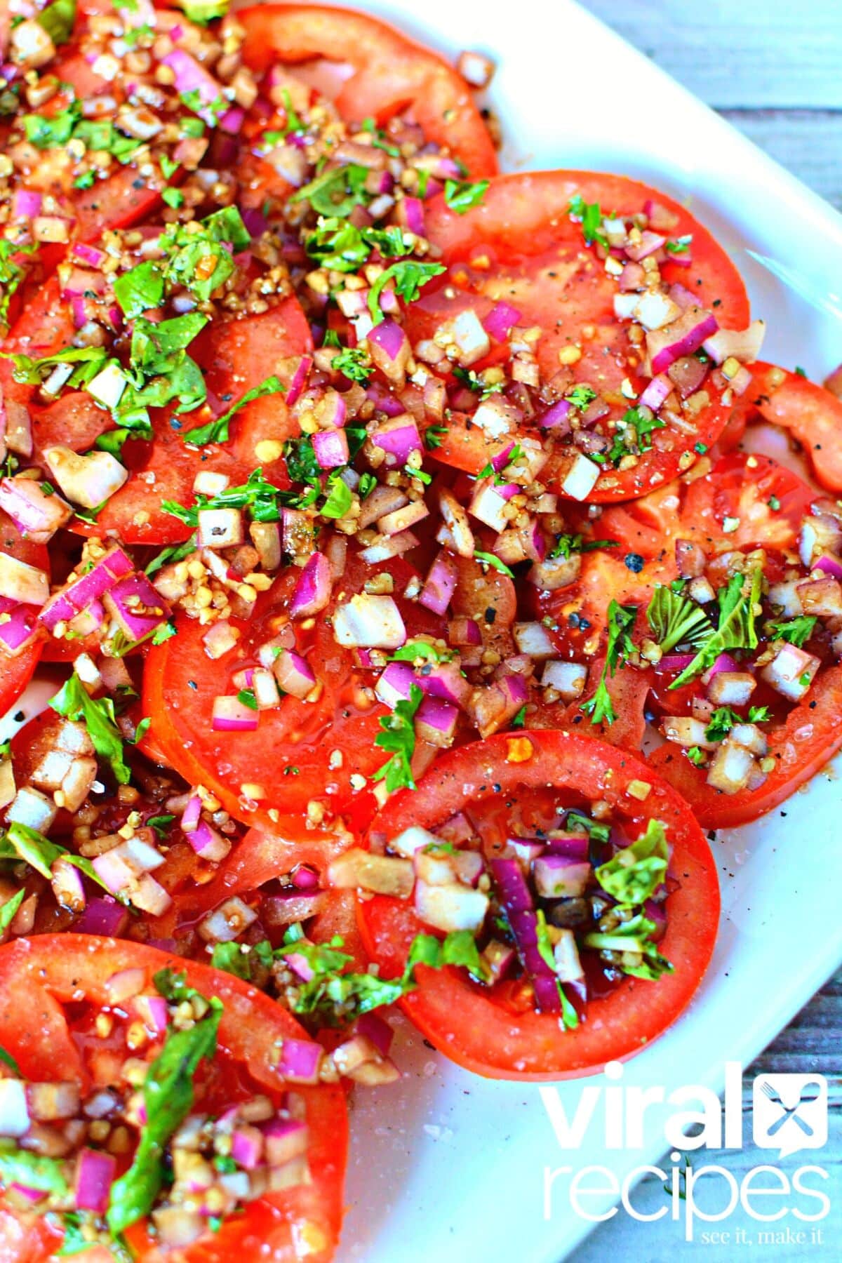 marinated salad recipe with red onoins.
