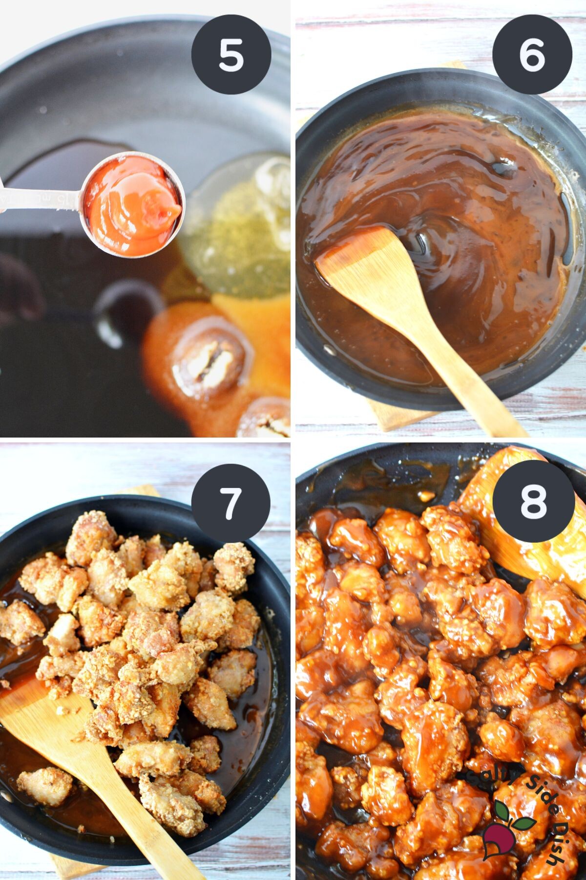 sesame chicken with fried batter.