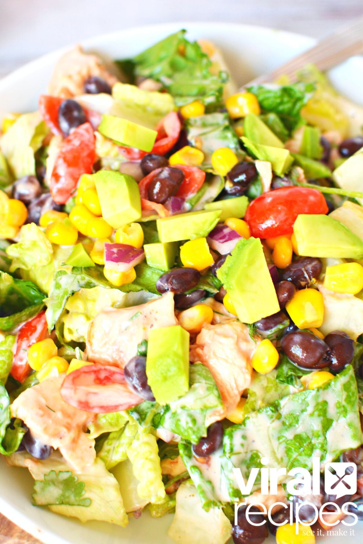 bbq ranch dressing and chicken for a trendy salad.