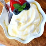 easy cottage cheese blend with fresh fruit.