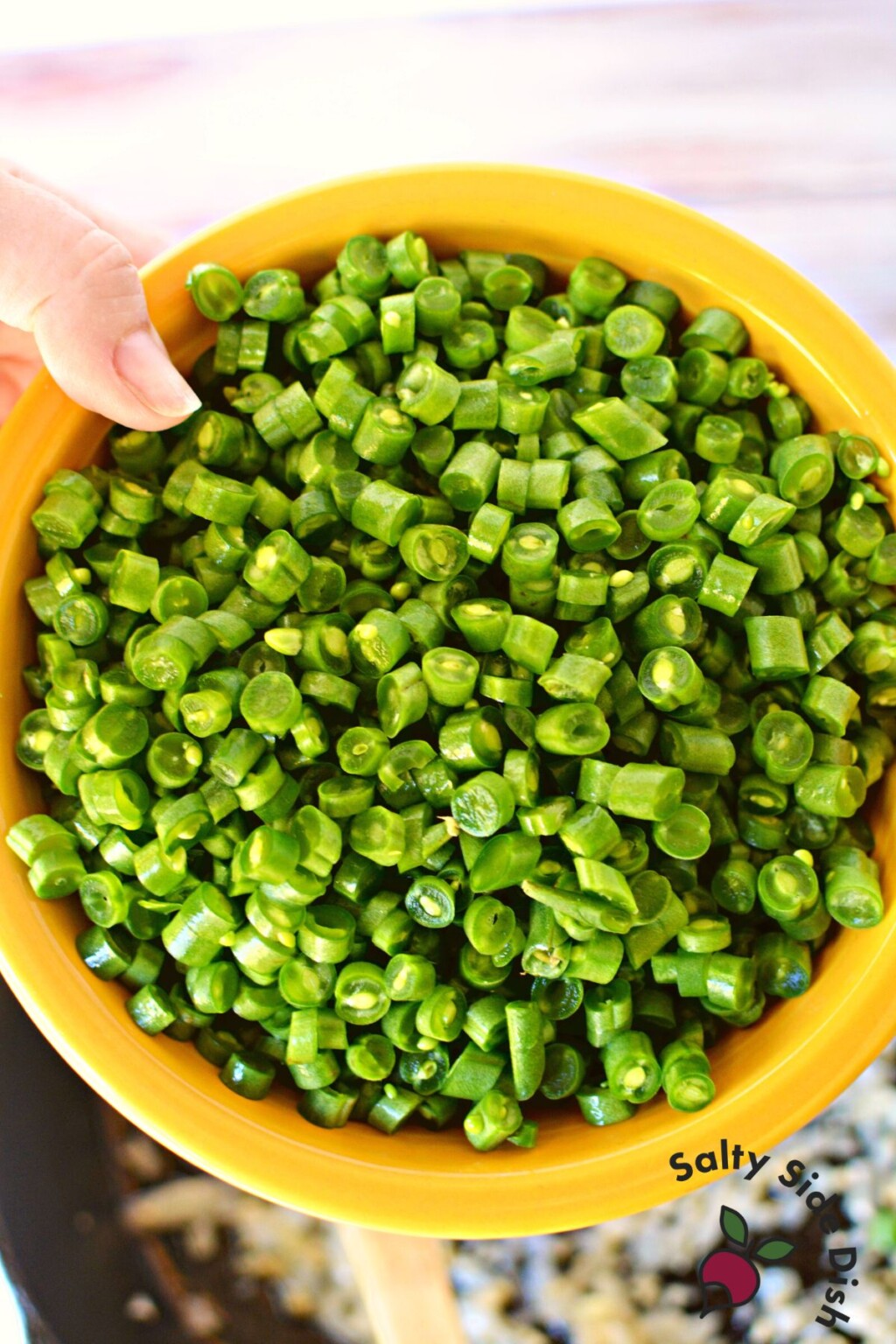 TikTok Diced Green Beans SO FUN! Salty Side Dish