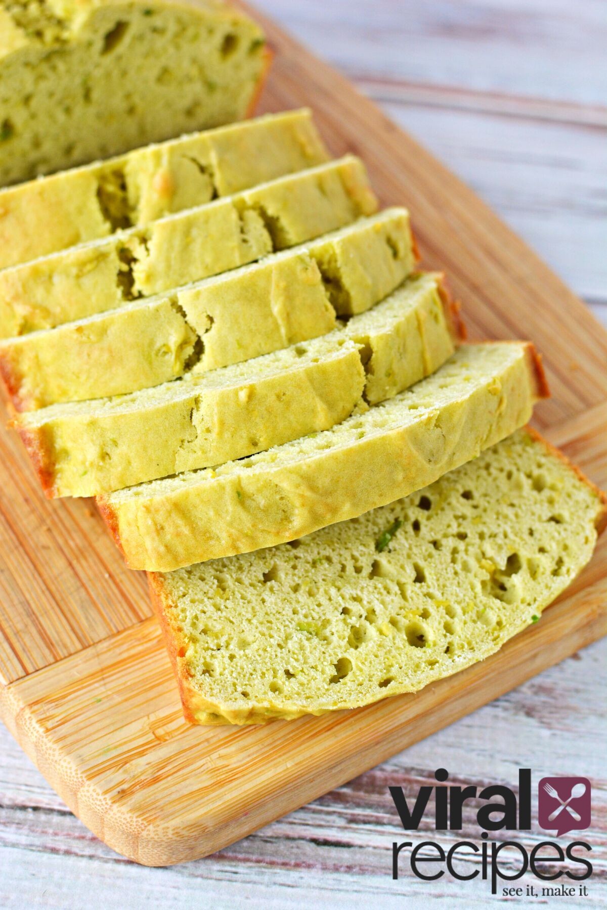 sliced avocado bread recipe ready to eat.